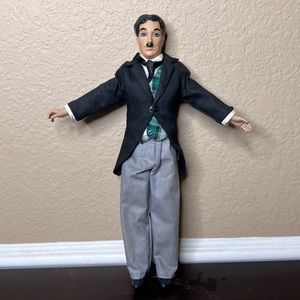 Vintage 1989 World Doll Charlie Chaplin Figurine, RARE 71260, Silent Film, Black